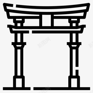 日本游寺庙建筑文化图标