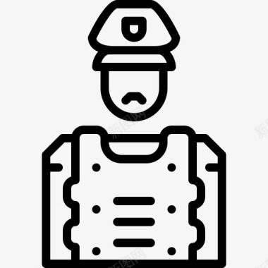 男性警察阿凡达男性图标