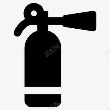 公共标识红灭火器危险消防图标