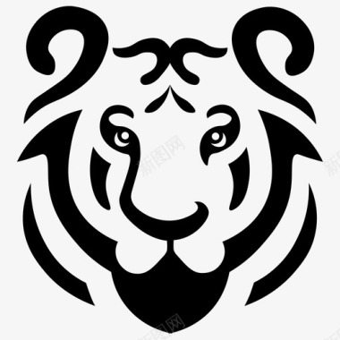动物虎头动物孟加拉虎图标