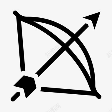 丘比特弓箭射箭弓箭运动图标