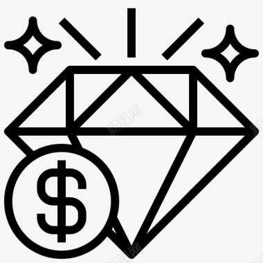 质量PNG素材钻石商业金融图标