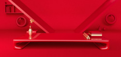 优雅红优雅中国风C4D海报中国红中国风海报背景高清图片