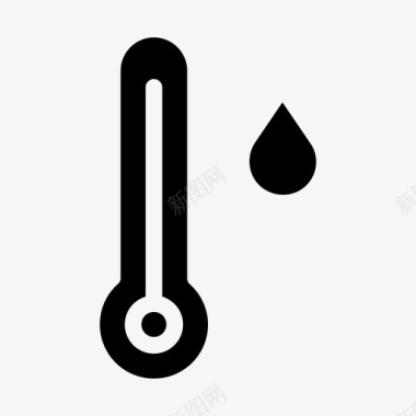 温度计热水滴水温度图标