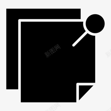 粘的便条别针图标