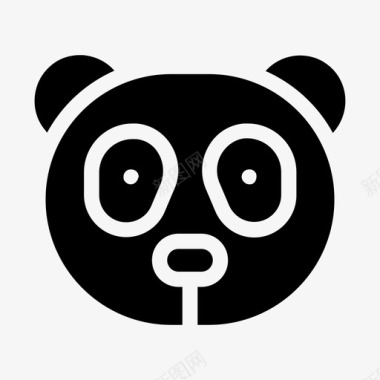 熊猫熊猫熊野生动物图标