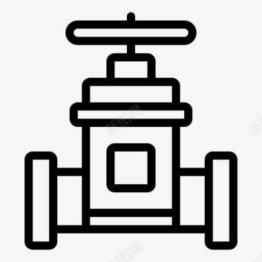 内螺纹闸门阀门闸门管道图标