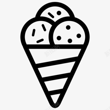 蛋卷冰淇淋蛋卷甜点图标