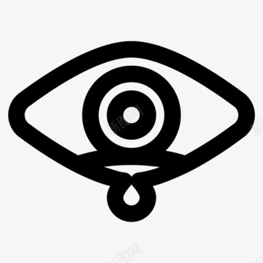 眼球眼睛解剖学眼圈图标