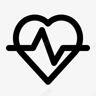 心率运动表心率健康保健图标