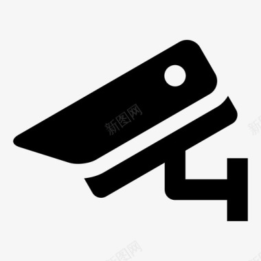 公共标识红闭路电视摄像头安保图标