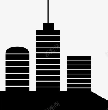 建筑与城市摩天大楼建筑物城市图标