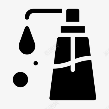 液体填充液体肥皂清洗健康图标