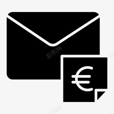 火焰欧元图标信息银行电子邮件图标
