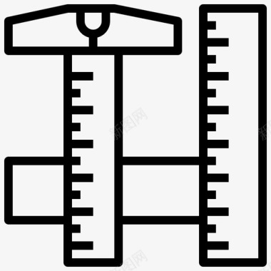 铁卷尺尺子建筑编辑工具图标