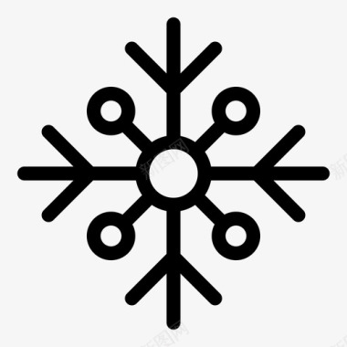雪花标志冬季恶劣天气气候图标