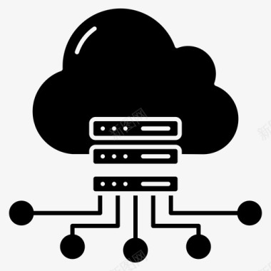 服务器云服务器数据中心网络图标