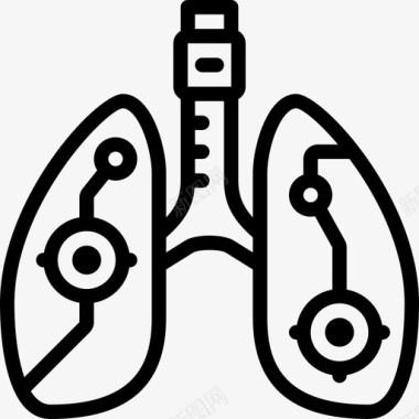 肺人工呼吸图标