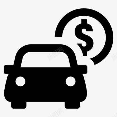 价格说明汽车贷款汽车金融图标