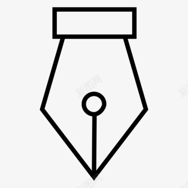 水笔笔尖墨水笔基本图标