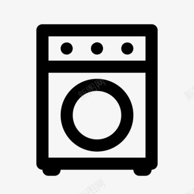 洗衣机洗衣机清洁家具图标