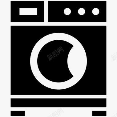 洗衣机衣服家图标