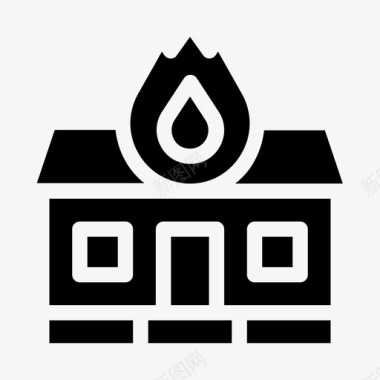 火焰图标房子火火焰图标