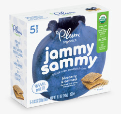 JammySammy蓝莓燕麦片回顾JammySammy的成分和儿童营养信息来自李子有机物的蓝莓燕麦片a包装素材