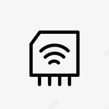 RFID芯片物联网芯片连接设备图标