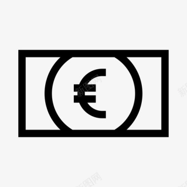 欧元图标欧元货币分析商业图标