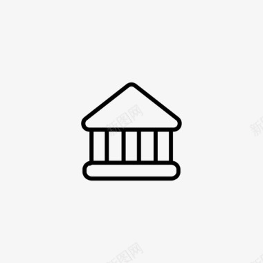 大学标志银行大楼政府图标