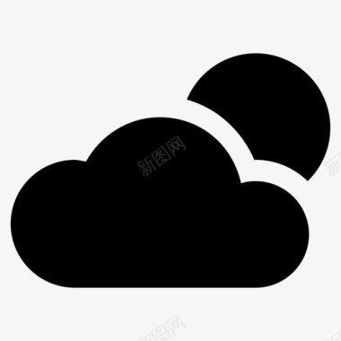 万里晴空晴空云太阳图标
