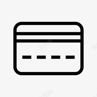 金融图标线性信用卡金融支付图标