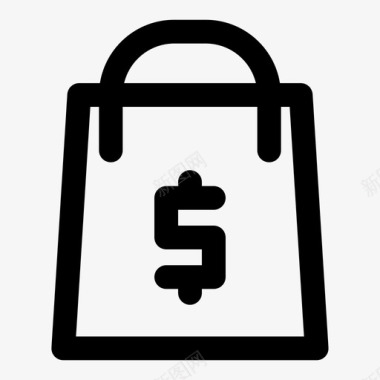 金融图标线性包买商业图标