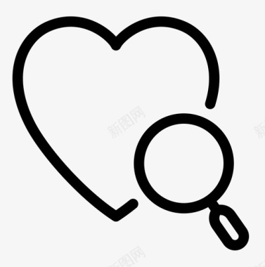 找到爱的搜索找到放大镜图标