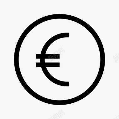 火焰欧元图标欧元硬币分析商业图标