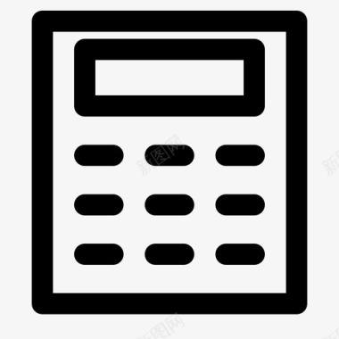 金融图标线性计算器计数数学图标