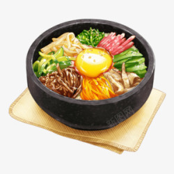石锅拌饭食物图 全食物图标素材