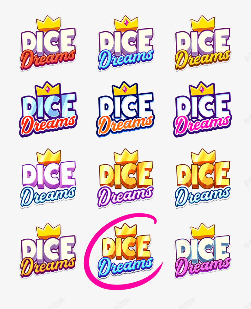 Dice Dreams Logotype   Exploration and designing of logotype for Dice Dreams game by SuperPlay  图标png免抠素材_88icon https://88icon.com 图标