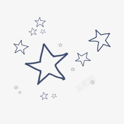 星星免抠小标识素材