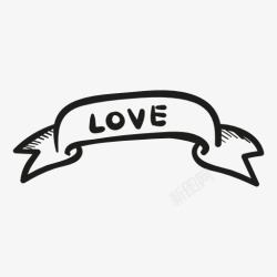 LOVE丝带图标 icon com Web UI爱情图片素材