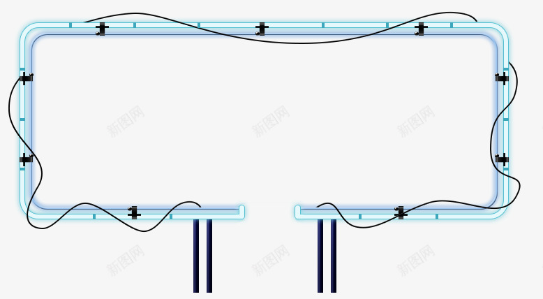 蓝色霓虹灯边框图案喜庆PNG素材png免抠素材_88icon https://88icon.com 蓝色 霓虹灯 边框 图案 喜庆 素材