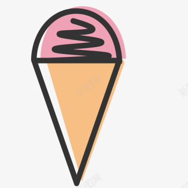 矢量可爱冰淇淋图标
