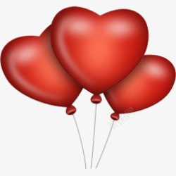 红色心形气球图标 icon com 爱情图片素材