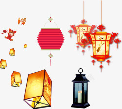 传统灯笼中国风花灯水灯更多精选分类画板灬小狮子灬png灯笼花灯素材