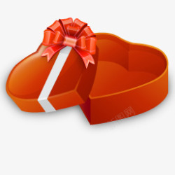 打开的心形礼物盒图标 icon com 爱情图片素材