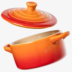 Le Creuset orange pot精选素材  活动装饰元素  png素材