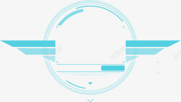 蓝色圆形小翅膀素材png免抠素材_88icon https://88icon.com 蓝色 圆形 翅膀 素材