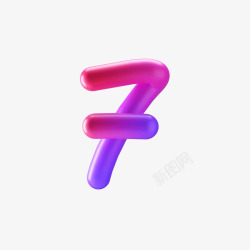 3d lettering 7 alphabet design numbers创意素材