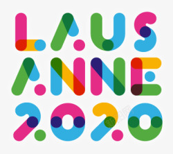 brandlausanne 2020 bid logo多彩 品牌  logo  brand高清图片